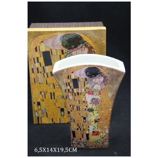Porcelán váza 14x19,5cm Klimt: The Kiss (A csók)