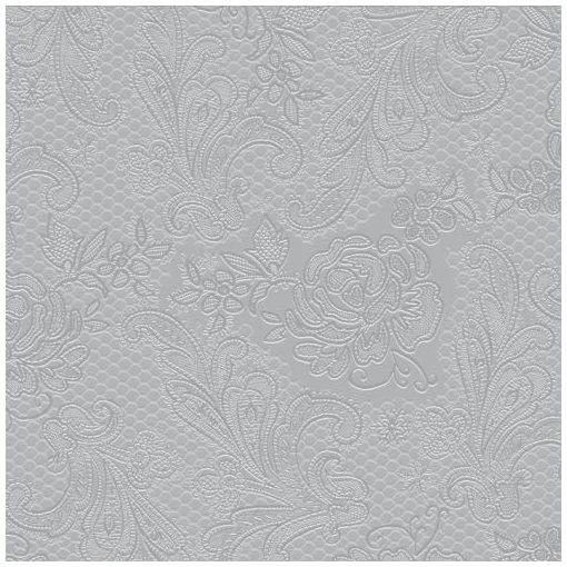 Lace Embossed silver dombornyomott papírszalvéta 33x33cm,15db-os