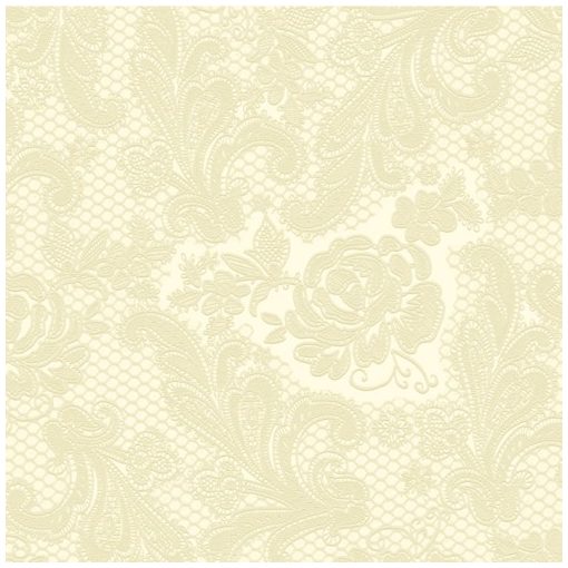 Lace Embossed ivory dombornyomott papírszalvéta 25x25cm,15-db-os