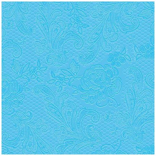 Lace embossed light blue dombornyomott papírszalvéta 25x25cm15db-os