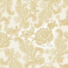   Lace Royal pearl gold dombornyomott papírszalvéta 33x33cm,15db-os