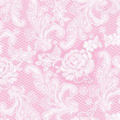   Lace Royal pastel pink dombornyomott papírszalvéta 33x33cm,15db-os