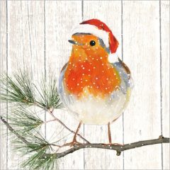 Robin on Xmas Tree papírszalvéta 33x33cm,20db-os