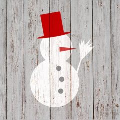 Snowman on Wood papírszalvéta 33x33cm,20db-os
