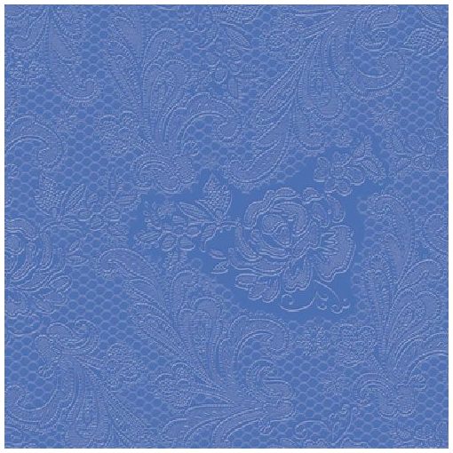 Lace Embossed indigo dombornyomott papírszalvéta 33x33cm,15db-os