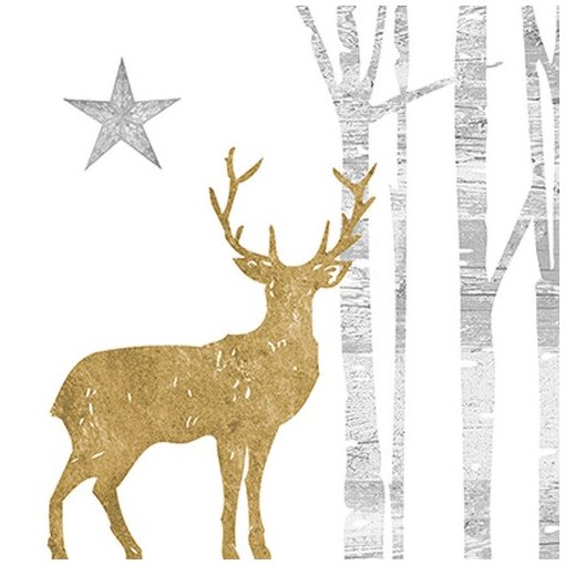 Mystic Deer gold papírszalvéta 33x33cm,20db-os