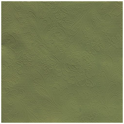Lace Embossed khaki dombornyomott papírszalvéta 33x33cm,15db-os