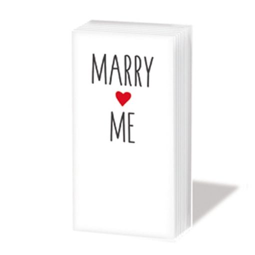Marry Me papírzsebkendő,10db-os