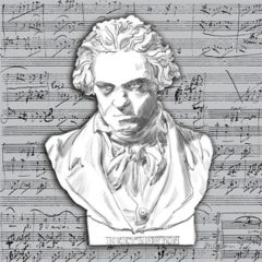 Beethoven papírszalvéta 33x33cm,20db-os