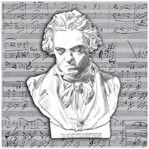 Beethoven papírszalvéta 33x33cm,20db-os