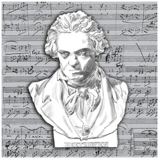 Beethoven papírszalvéta 25x25cm, 20db-os