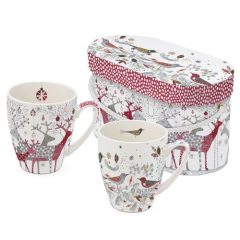 Porcelánbögre 0,35l, dobozban, 2 db-os, Scandic Christmas