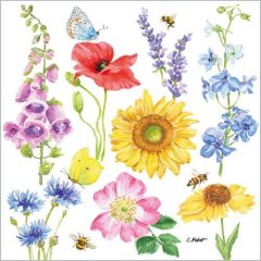 Flowers & Bees papírszalvéta 33x33cm,20db-os