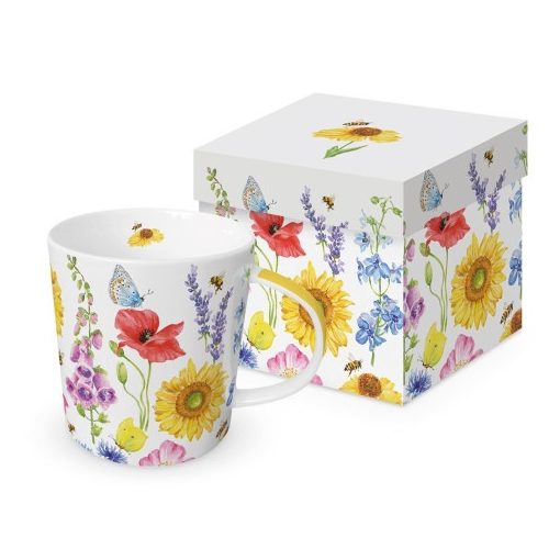 Porcelánbögre 0,35l dobozban, Flowers & Bees
