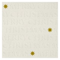   Christmas letters off white papírszalvéta 33x33cm, 20 db-os