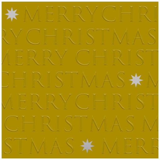 Christmas letters gold dombornyomott papírszalvéta 33x33cm,20db-os