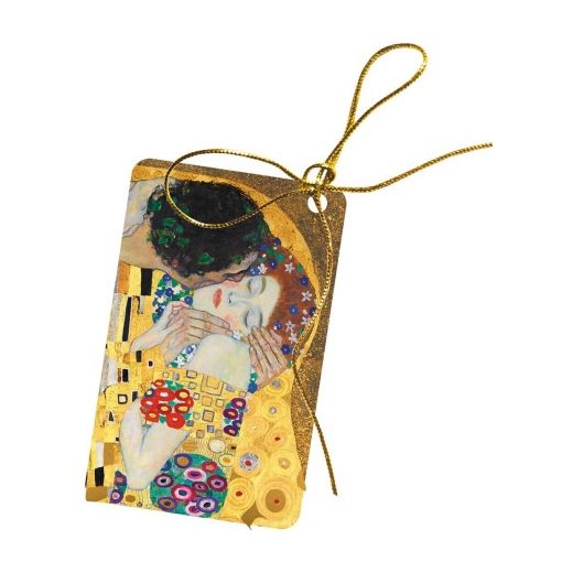 Ajándékkísérő kártya, papír, 10db-os, Klimt:The Kiss