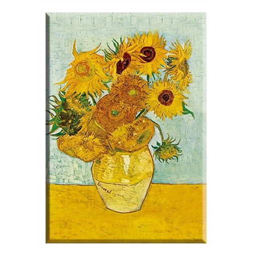 Hűtőmágnes 8x5,4x0,3cm, Van Gogh: Napraforgók