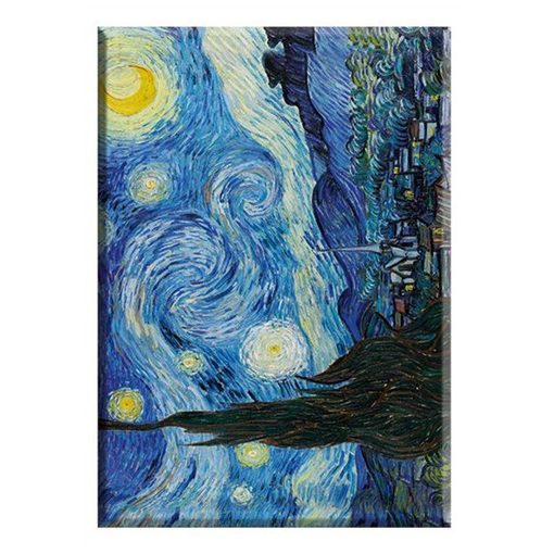 Hűtőmágnes 8x5,4x0,3cm, Van Gogh: Csillagos éj