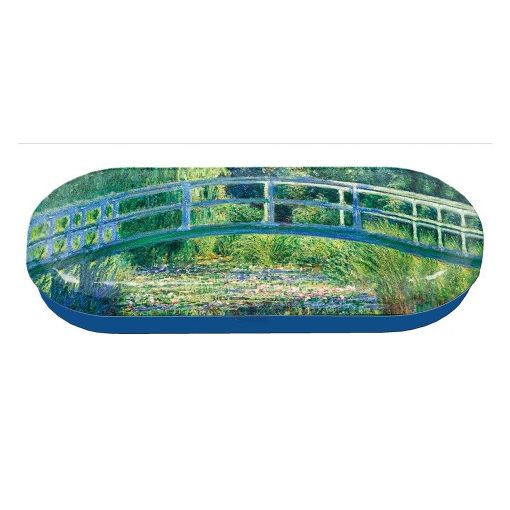 Szemüvegtok fémdoboz, 16x2,8x6,6cm, Monet: Híd a tavirózsák felett