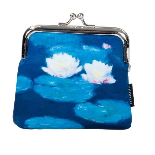 Csatos pénztárca 10,5x10x3cm, polyester, Monet: Water Lilies