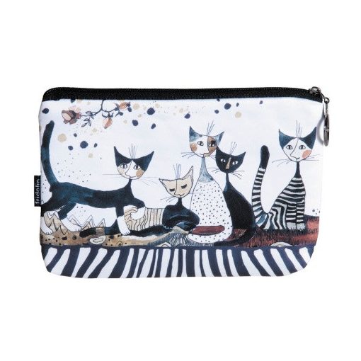 Kozmetikai táska 19x2,5x13cm, polyester, Rosina Wachtmeister: Cats Sepia