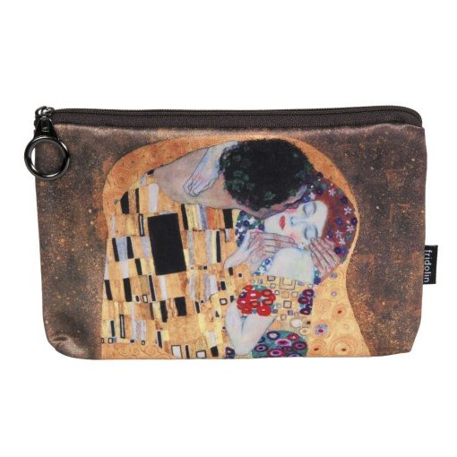 Kozmetikai táska 19x2,5x13cm, polyester, Klimt:The Kiss
