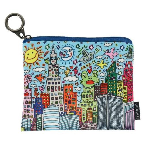 Mini pénztárca, polyester,12x1,5x10cm,James Rizzi:My New York City