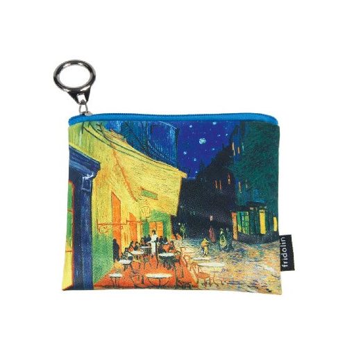 Mini pénztárca, polyester, 12x1,5x10cm,Van Gogh:Kávéház éjjel