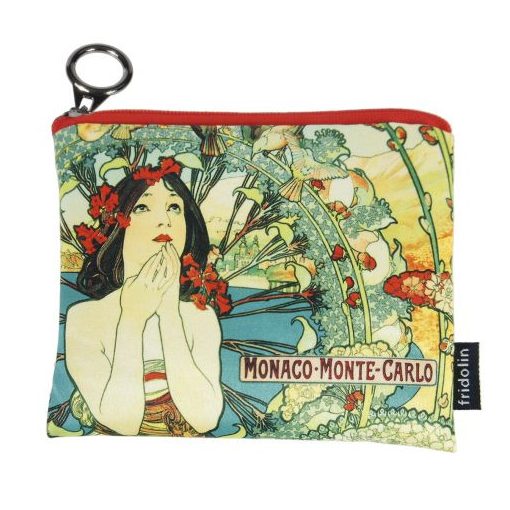 Mini pénztárca, polyester,12x1,5x10cm, Mucha: Monte Carlo
