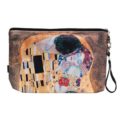 Kozmetikai táska 25x3x17cm, polyester,Klimt:The Kiss