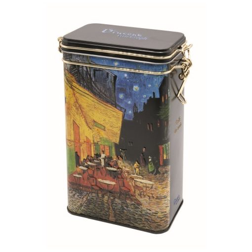 Csatos fémdoboz, dombornyomott 11x18x7,4cm,Van Gogh: Kávéház éjjel