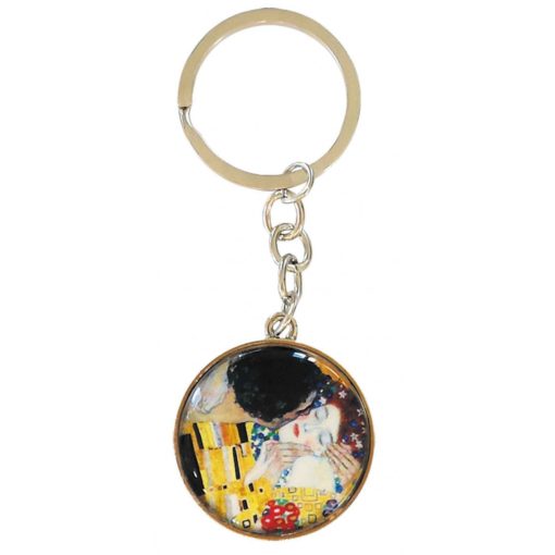 Kulcstartó fémkarika egyoldalas, Klimt:The Kiss