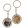 Kulcstartó fémkarika kétoldalas, Klimt:Életfa