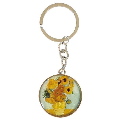 Kulcstartó fémkarika egyoldalas, Van Gogh:Napraforgók