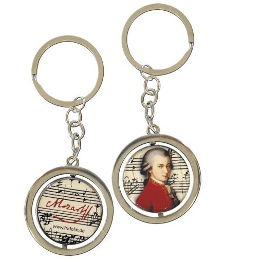 Kulcstartó fémkarika kétoldalas, Mozart
