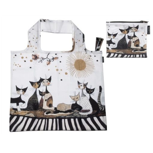 ECO bevásárló táska, tasakban, Rosina Wachtmeister: Cats, Sepia