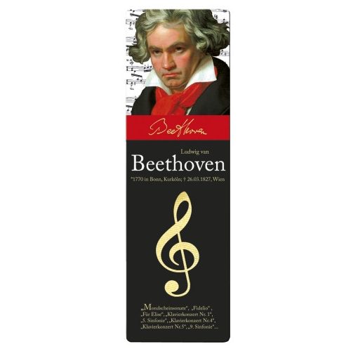 Könyvjelző 5x16cm,Beethoven