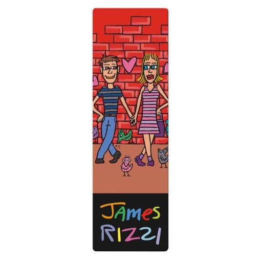 Könyvjelző 5x16cm, James Rizzi: Me for You, You for Me