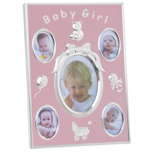 Baby Girl fém fotókeret 23x17cm
