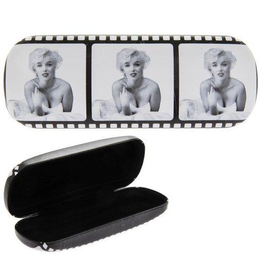 T.L.C.LP72125  Szemüvegtok műanyag, törlőkendővel, 17x6x3cm, Marilyn
