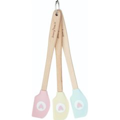   Spatulaszett 3db-os, 20,5cm, bükkfa nyelű, szilicon fejű, 220°C-ig hőálló