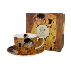 Porceláncsésze+alj, 450ml,dobozban,  Klimt: The Kiss