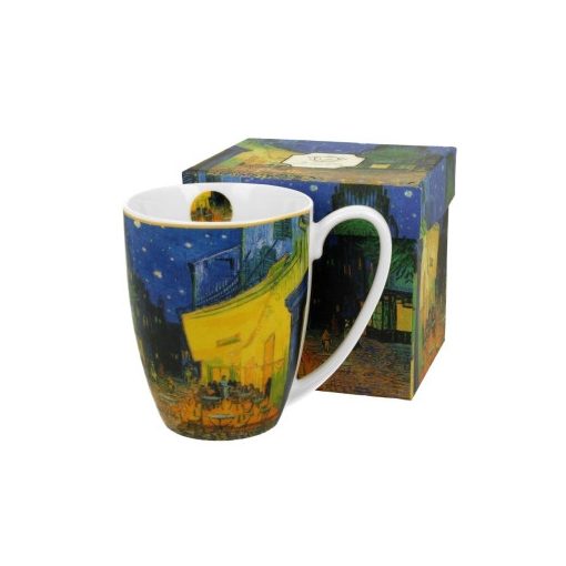 Porcelánbögre 380ml dobozban, Van Gogh: Kávéház éjjel