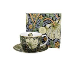   Porceláncsésze+alj 470ml dobozban, William Morris: Pimpernel