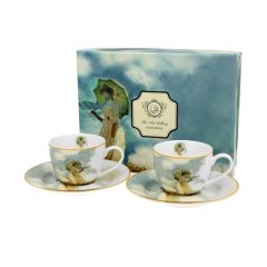   Porceláncsésze+alj,100ml,2 személyes,dobozban, Monet:Hölgy esernyővel