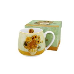 Porcelánbögre 430ml, dobozban, Van Gogh: Napraforgók