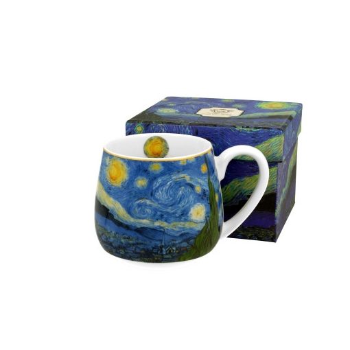 Porcelánbögre 430ml, dobozban, Van Gogh: Csillagos éj