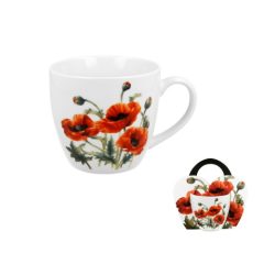 Porcelánbögre 460ml, díszcsomagolásban, Classic Poppies