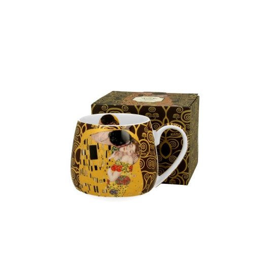 Porcelánbögre, 430ml, dobozban, Klimt:The Kiss